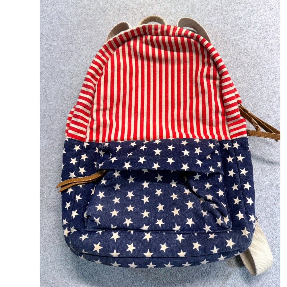 Forever 21 American Flag Mini Backpack Stars Stripes Canvas Boho School Bag